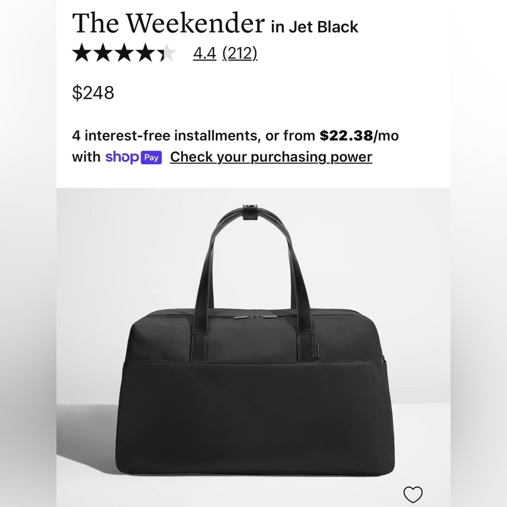 Away Weekender Tote - Jet Black